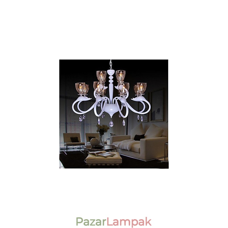 Európai stílusú Crystal Droplight egyéniség kreatív hattyú 12 világos csillár