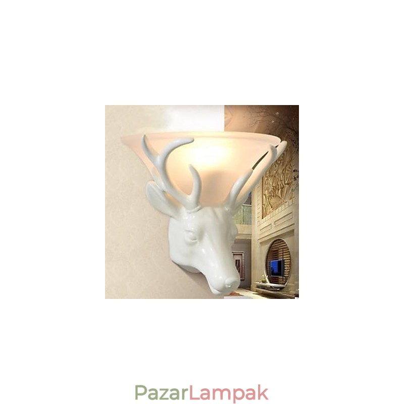 Kortárs és szerződéses szarvasfej fali lámpa divat Kreatív nappali hálószoba fali lámpa