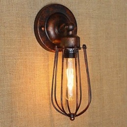 Egyszerű, vidéki retro galvanikus funkció mini stílusú környezeti fényű falilámpákhoz