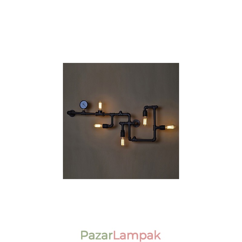 Loft ipari fali lámpák Antik Edison fali lámpák izzókkal Vintage Pipe fali lámpa nappali világításhoz