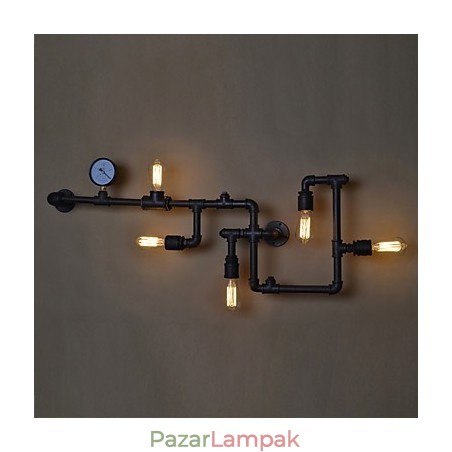 Loft ipari fali lámpák Antik Edison fali lámpák izzókkal Vintage Pipe fali lámpa nappali világításhoz Loft ipari fali lámpák Antik Edison fali lámpák izzókkal Vintage Pipe fali lámpa nappali világításhoz
