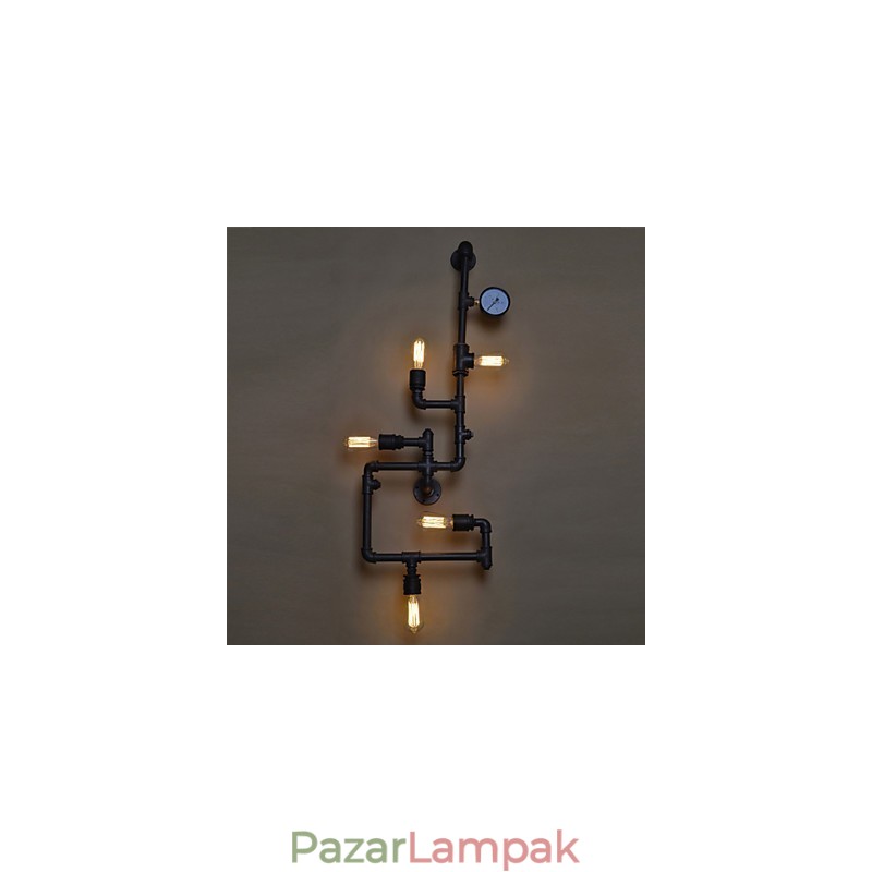 Loft ipari fali lámpák Antik Edison fali lámpák izzókkal Vintage Pipe fali lámpa nappali világításhoz