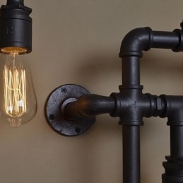 Loft ipari fali lámpák Antik Edison fali lámpák izzókkal Vintage Pipe fali lámpa nappali világításhoz