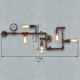 Loft ipari fali lámpák Antik Edison fali lámpák izzókkal Vintage Pipe fali lámpa nappali világításhoz