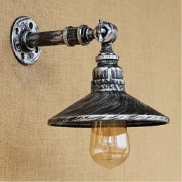 Ipari stílusú Nordic Water Pipe fali lámpa Fali lámpa Ezüst