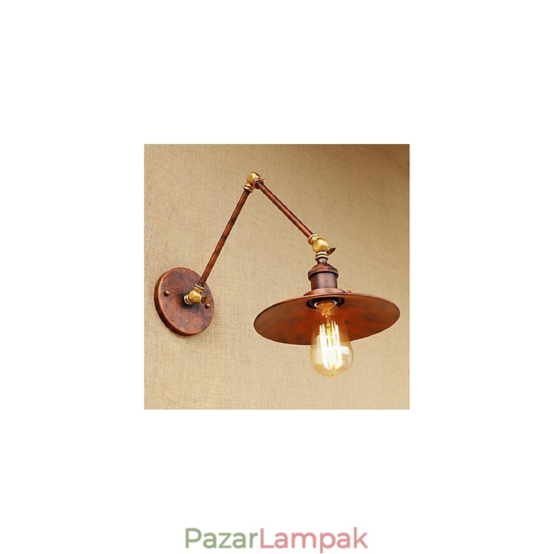 Hosszú kar Félig rozsdás ipari retro nosztalgikus összecsukható fali lámpa fali lámpa