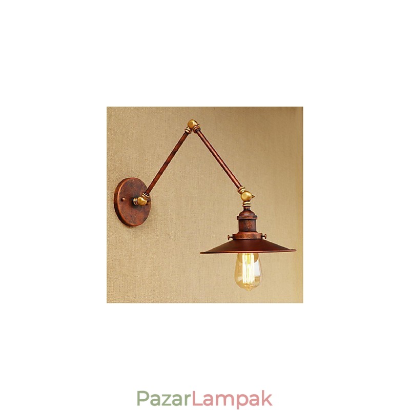 Hosszú kar Félig rozsdás ipari retro nosztalgikus összecsukható fali lámpa fali lámpa
