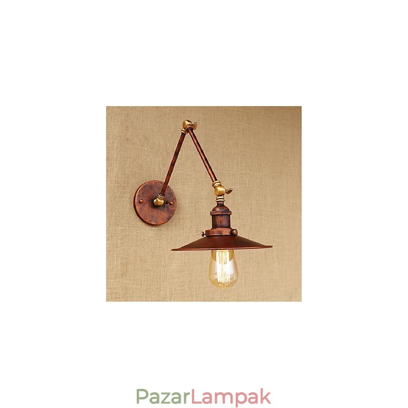 Hosszú kar Félig rozsdás ipari retro nosztalgikus összecsukható fali lámpa fali lámpa