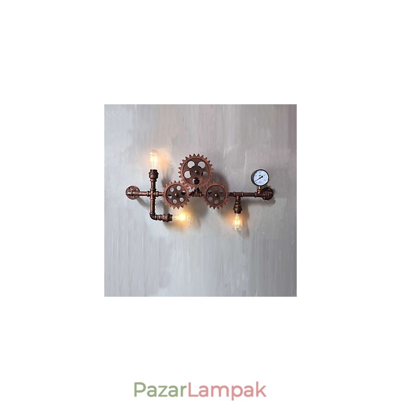 Vintage ipari cső fali lámpák fa felszerelés alakzat kreatív forgatható lámpák étterem kávézó bár dekor világítás