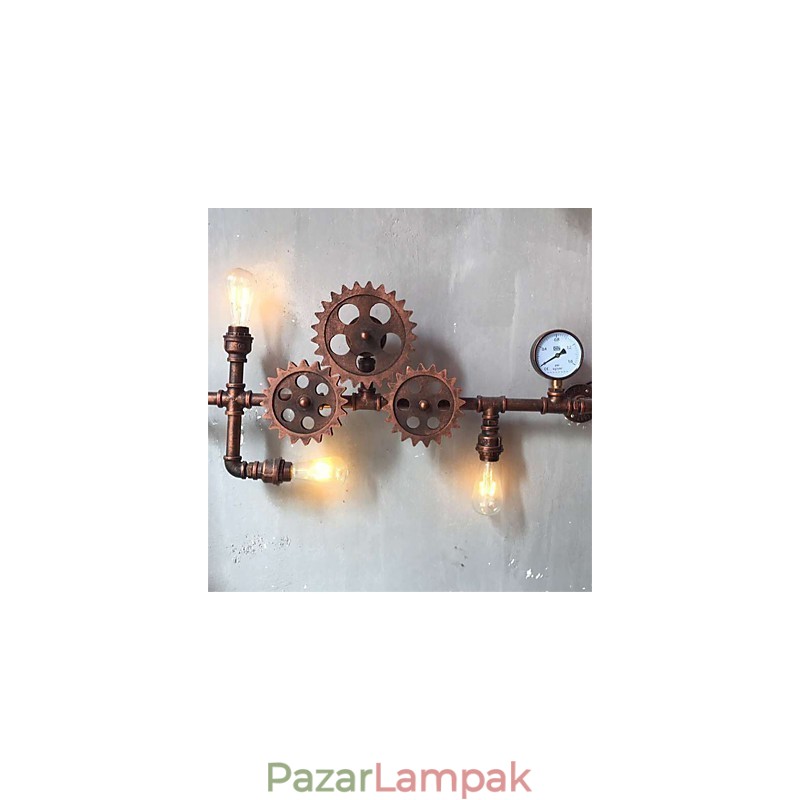 Vintage ipari cső fali lámpák fa felszerelés alakzat kreatív forgatható lámpák étterem kávézó bár dekor világítás