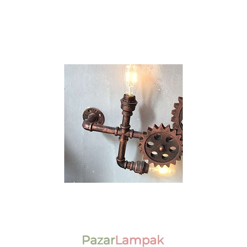 Vintage ipari cső fali lámpák fa felszerelés alakzat kreatív forgatható lámpák étterem kávézó bár dekor világítás
