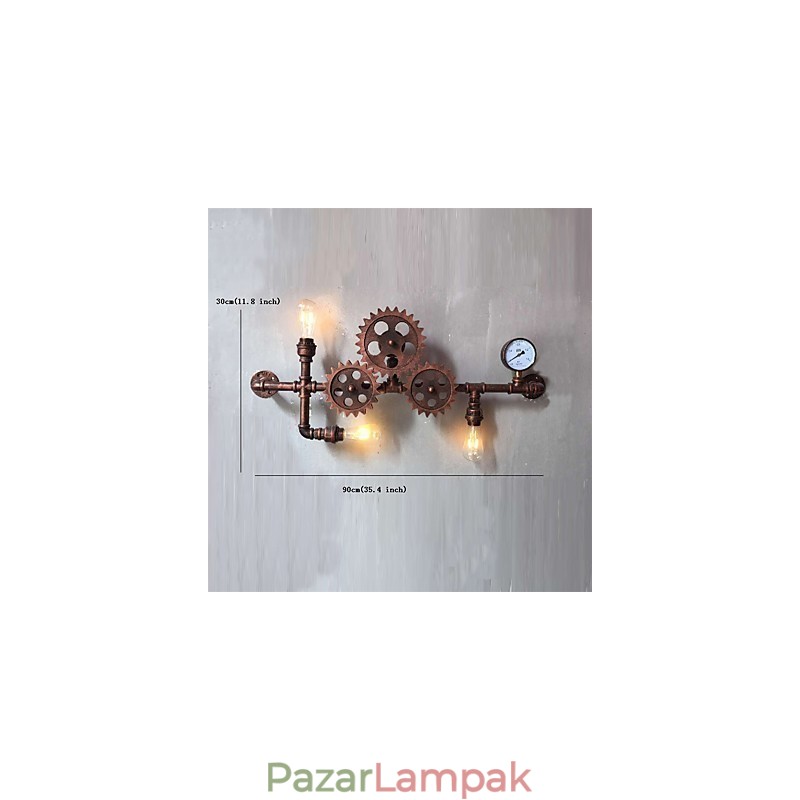 Vintage ipari cső fali lámpák fa felszerelés alakzat kreatív forgatható lámpák étterem kávézó bár dekor világítás