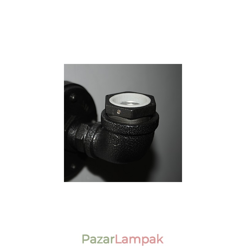 Egyszerű Retro ipari vascsöves dekoratív fali lámpa fali lámpatest