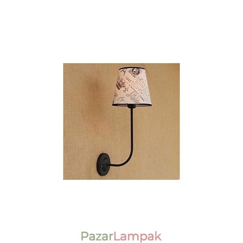 Modern szűkszavú divatbár étterem Nosztalgikus reggeli vászonhuzat falilámpa Kovácsoltvas kanyar