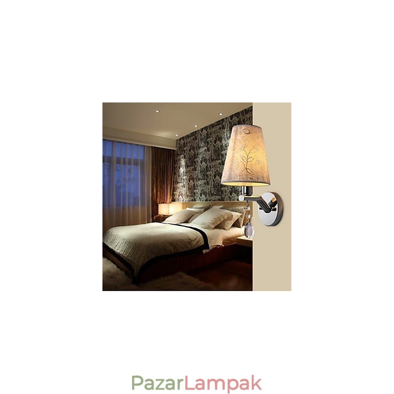 Modern, kortárs ezüst funkció a Crystal Ambient Light falilámpákhoz