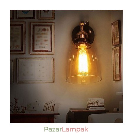 Ipari Edison Simplicity Üveg Falikar Fém talpsapka Ebédlő Tanulmány Iroda Folyosó Falra szerelhető lámpa Ipari Edison Simplicity Üveg Falikar Fém talpsapka Ebédlő Tanulmány Iroda Folyosó Falra szerelhető lámpa