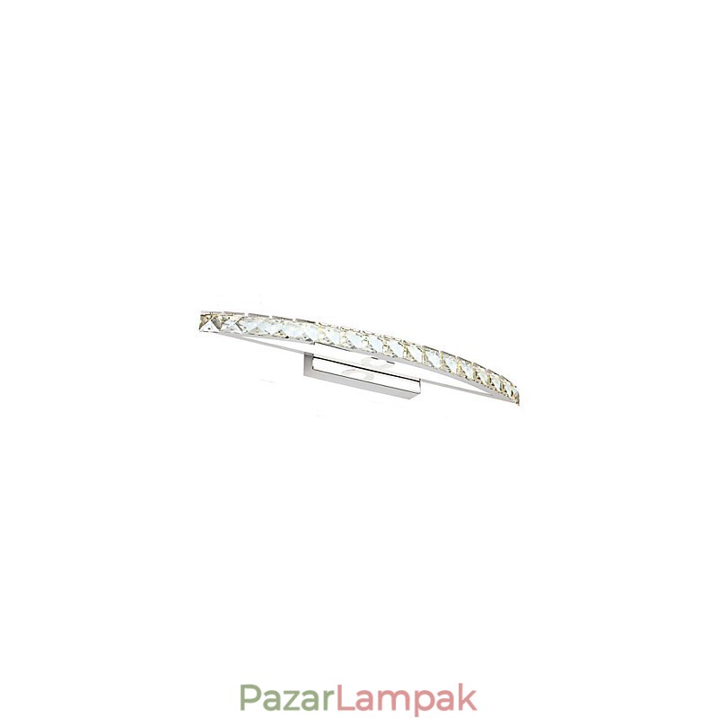 Kortárs kristályfalú fürdőszobai világítás