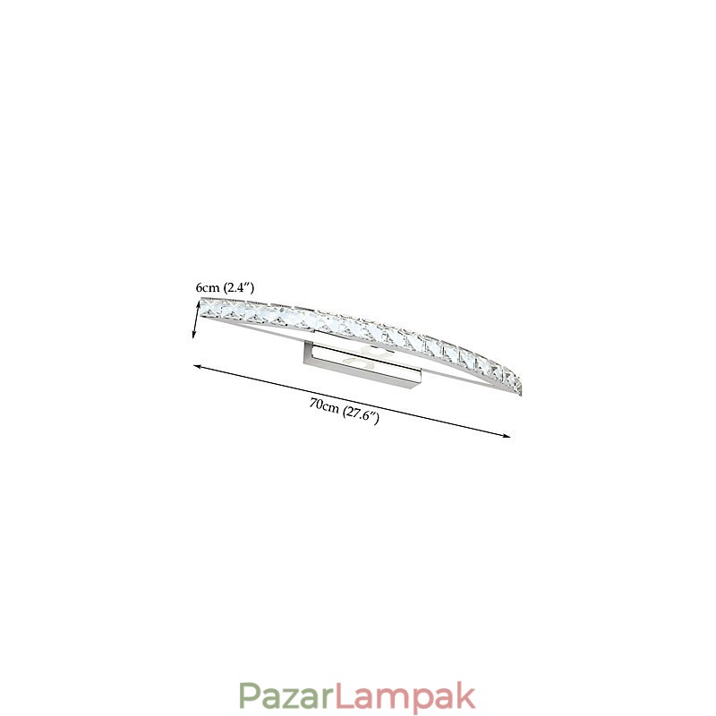 Kortárs kristályfalú fürdőszobai világítás