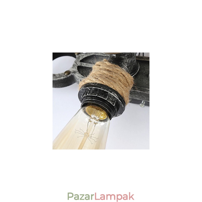 Vintage ipari fali lámpák fa csónak horgony alakja kreatív étterem kávézó bár dekor világítás