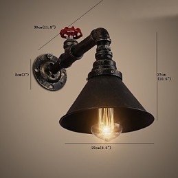 Vízcső fali lámpák Retro ipari stílus Kreatív Country Fém étterem Kávézó Bár Bár Asztali falikar