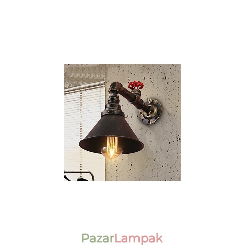 Vízcső fali lámpák Retro ipari stílus Kreatív Country Fém étterem Kávézó Bár Bár Asztali falikar
