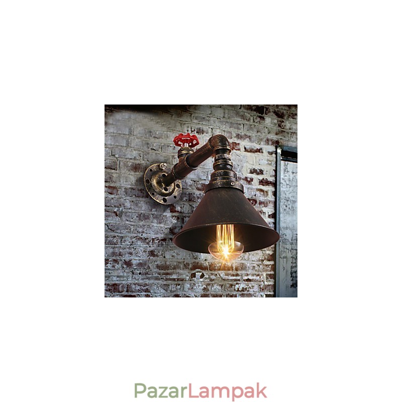 Vízcső fali lámpák Retro ipari stílus Kreatív Country Fém étterem Kávézó Bár Bár Asztali falikar