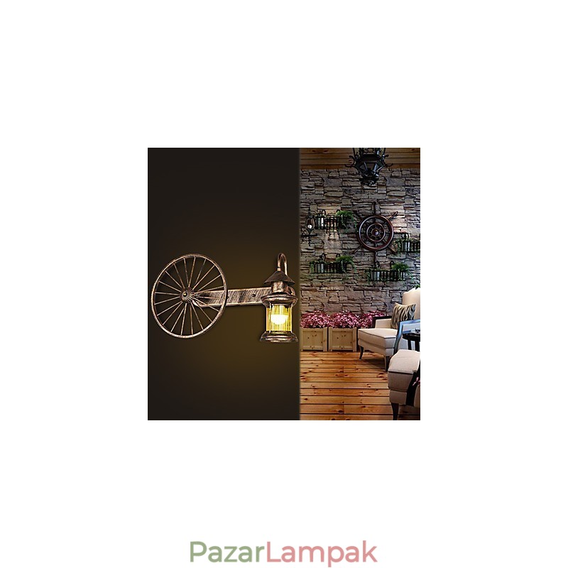 Rusztikus páholyfestési funkció mini stílusú fali lámpákhoz