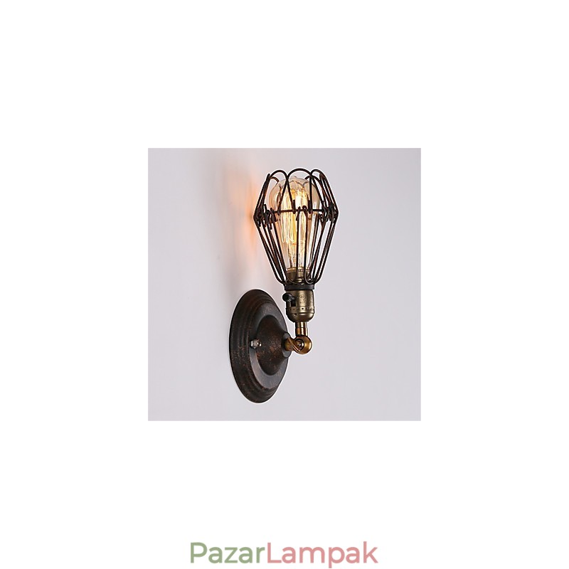 Retro ipari stílusú vidéki fém fali lámpák étterem kávézó mini falikarik