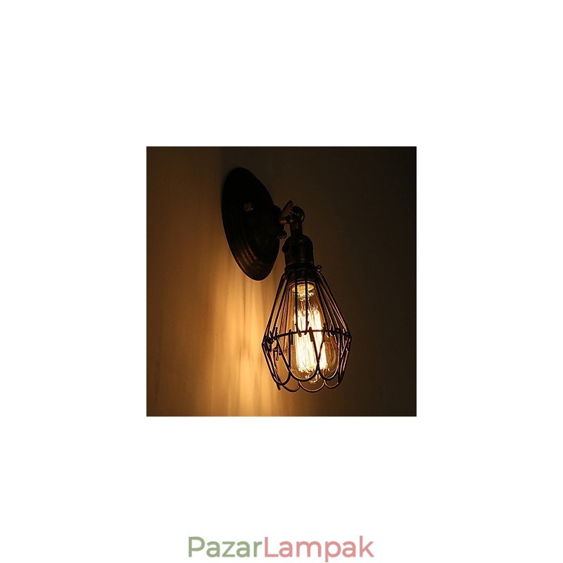 Retro ipari stílusú vidéki fém fali lámpák étterem kávézó mini falikarik