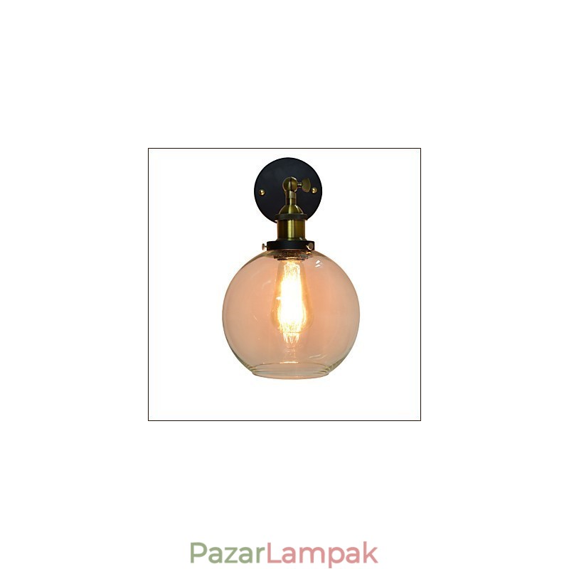 Vas fali lámpa fekete egyszerű retro fali lámpa egyfejű dekoratív fali lámpa európai stílusú