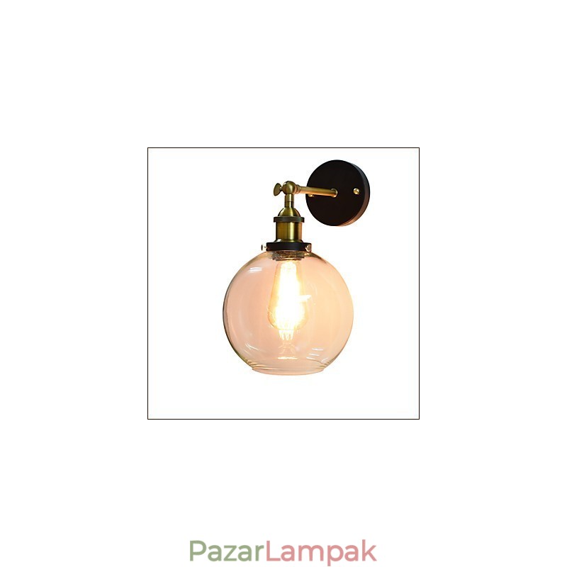 Vas fali lámpa fekete egyszerű retro fali lámpa egyfejű dekoratív fali lámpa európai stílusú