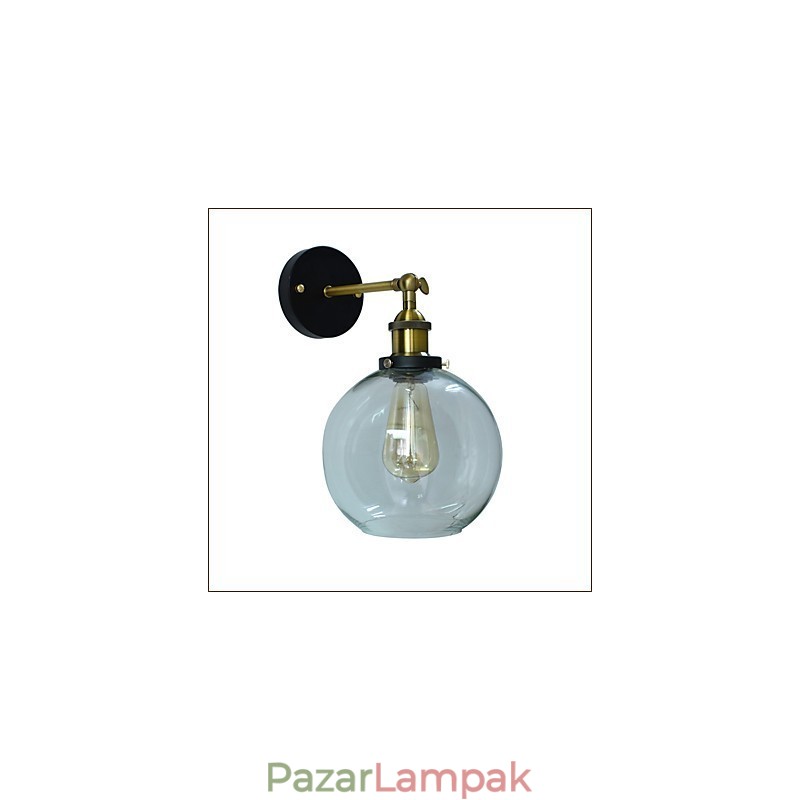 Vas fali lámpa fekete egyszerű retro fali lámpa egyfejű dekoratív fali lámpa európai stílusú