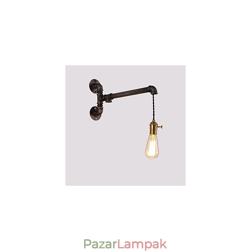 Vintage ipari csöves fali lámpák kapcsolóval Kreatív fények Étterem Kávézó Bár Dekorációs világítás 1 fényes festéssel