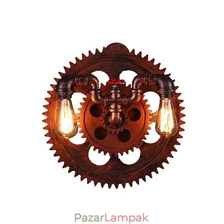 2 fej Vintage ipari fali lámpák fa felszerelés alakú lámpák étterem kávézó bár dekoráció falikarok 2 fej Vintage ipari fali lámpák fa felszerelés alakú lámpák étterem kávézó bár dekoráció falikarok