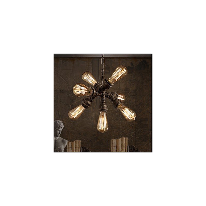 Amerikai ipari vízcső Retro stílusú Wind 7 Light függőcsillár