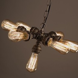 Amerikai ipari vízcső Retro stílusú Wind 7 Light függőcsillár
