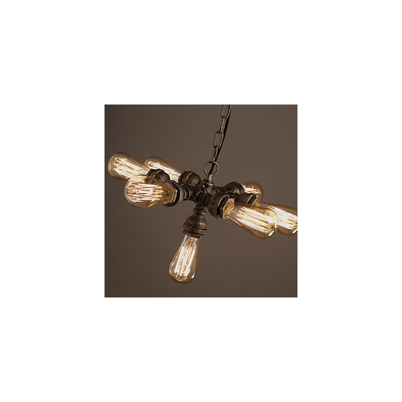 Amerikai ipari vízcső Retro stílusú Wind 7 Light függőcsillár