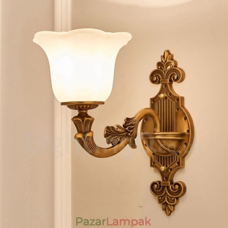 Egyágyas, hagyományos, klasszikus nappali, étkező, hálószoba, fém luxus beltéri falikar