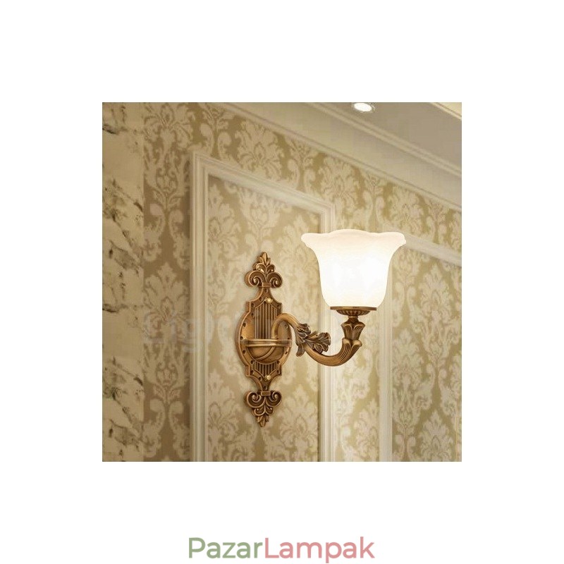 Egyágyas, hagyományos, klasszikus nappali, étkező, hálószoba, fém luxus beltéri falikar