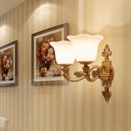 2 Light Hagyományos Klasszikus Nappali Étkező Hálószoba Fém luxus beltéri falikar