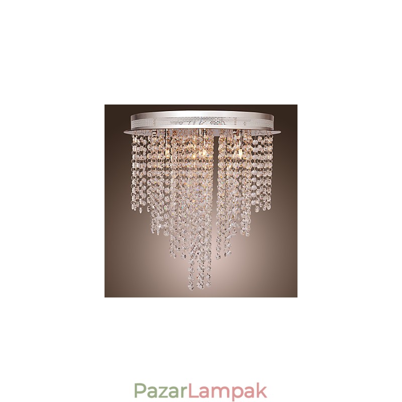 Modern, modern kristály mini stílusú, galvanizált fém süllyesztett tartó