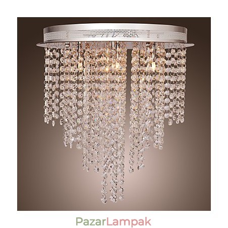 Modern, modern kristály mini stílusú, galvanizált fém süllyesztett tartó Modern, modern kristály mini stílusú, galvanizált fém süllyesztett tartó