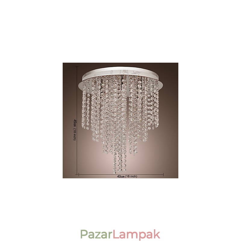 Modern, modern kristály mini stílusú, galvanizált fém süllyesztett tartó