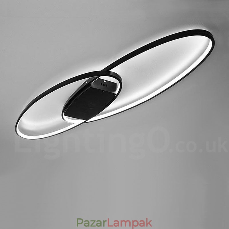 Szabályozható ovális modern kortárs alumínium mennyezeti lámpa süllyesztett lámpa nappali hálószobához fali lámpaként is használható