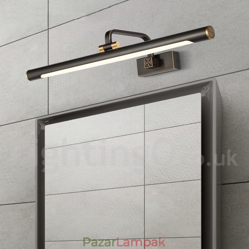 IPMirror lámpa fürdőszobai lámpák Tiszta sárgaréz fali lámpák akril ernyővel smink világítás