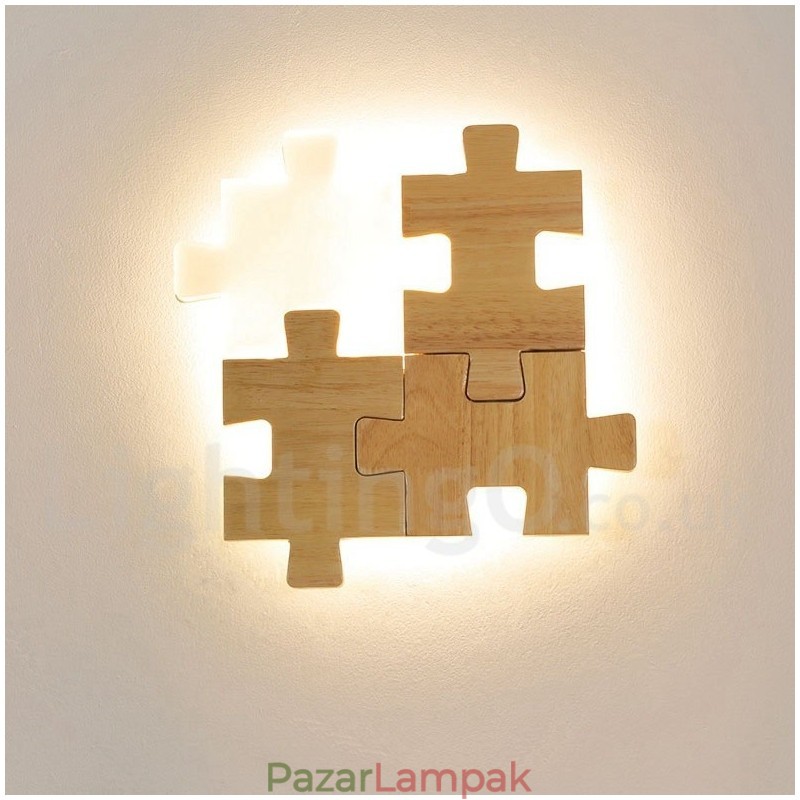 Fából készült falikarok akril árnyalattal Modern, kortárs fa bambusz fali lámpa