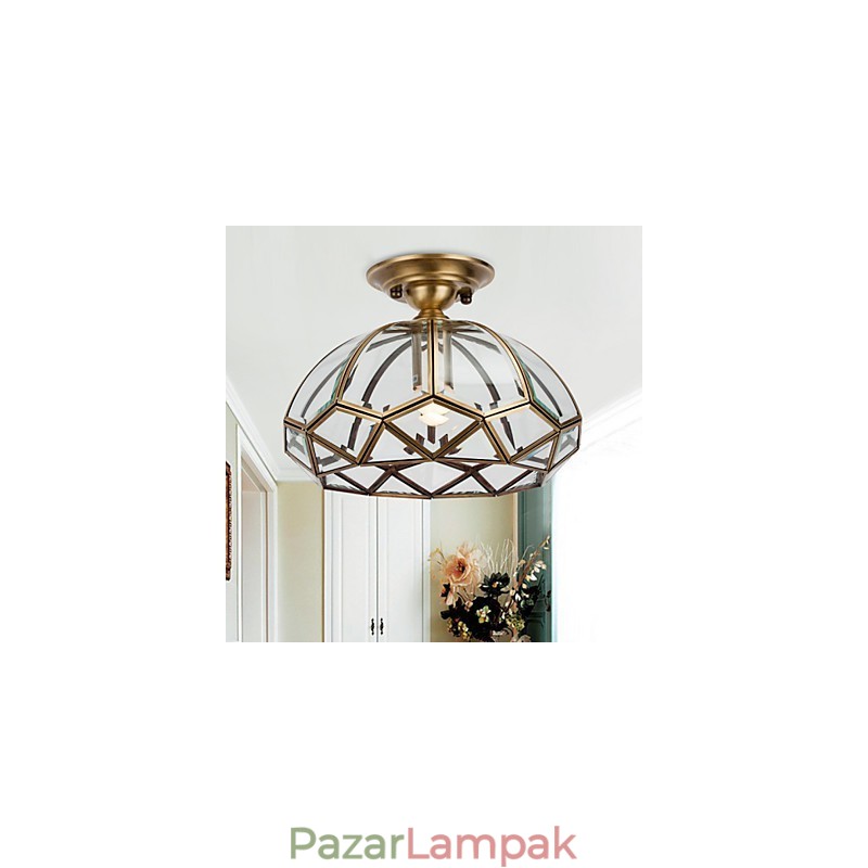 Modern kortárs dekoratív design réz mennyezeti lámpacsalád