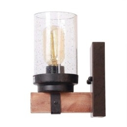 1 Light Vintage fa ipari stílusú fali lámpa Wind Bar Loft Coffee Restaurant számára