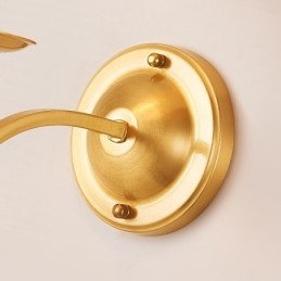 Tiszta sárgaréz, luxus rusztikus retro vintage 1 fényű gyertya fali lámpa szövet ernyővel, speciálisan a szállodai hálószobába bemutatóterem nappali étkezőbe