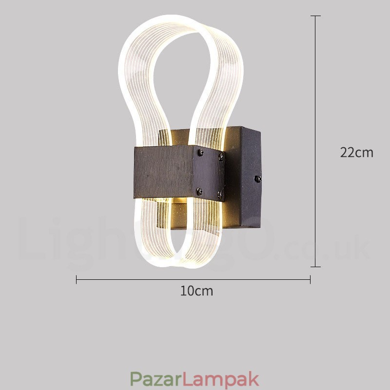 Modern fali lámpa akril ernyővel a hálószoba folyosójához